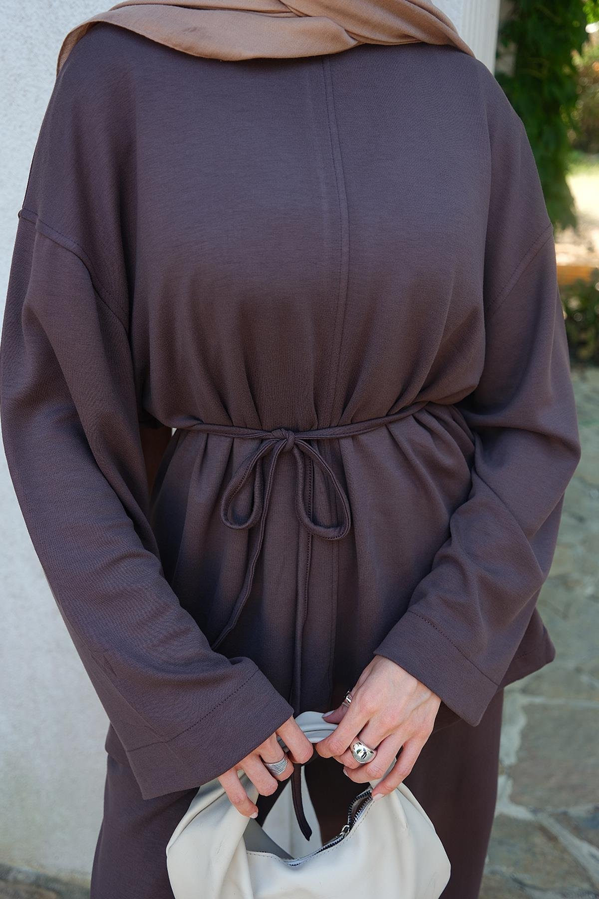 Bel Bağlamalı İkili Takım Kahverengi