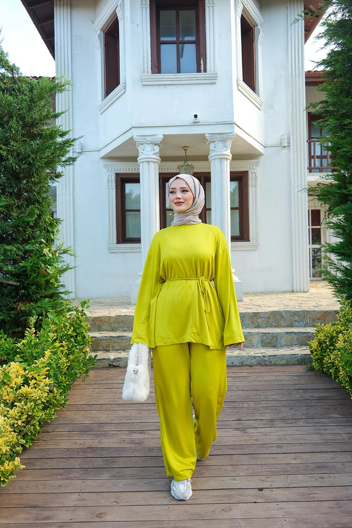 Bel Bağlamalı İkili Takım Yağ Yeşil