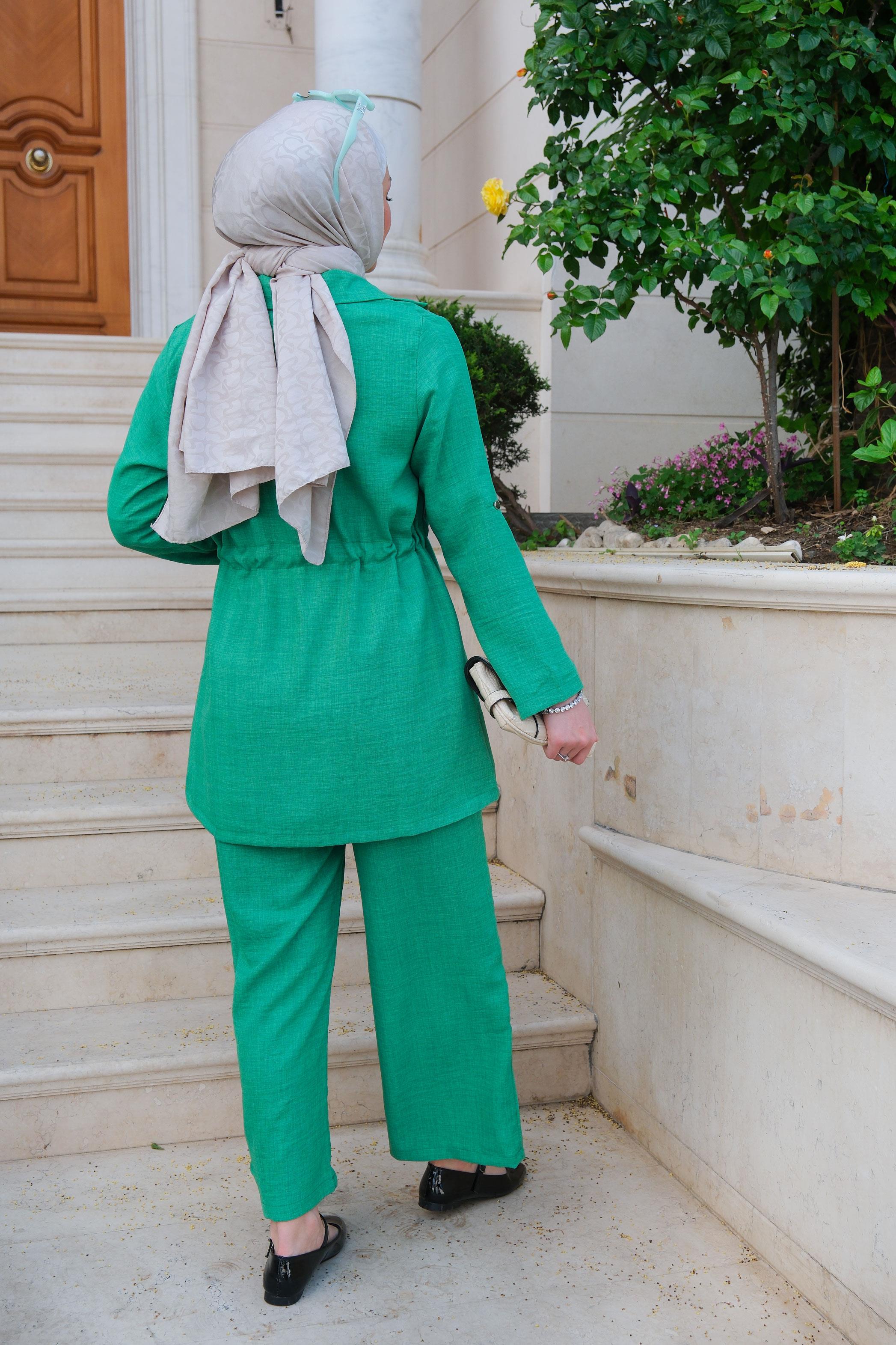 Bel Bağlamalı İkili Takım Yeşil