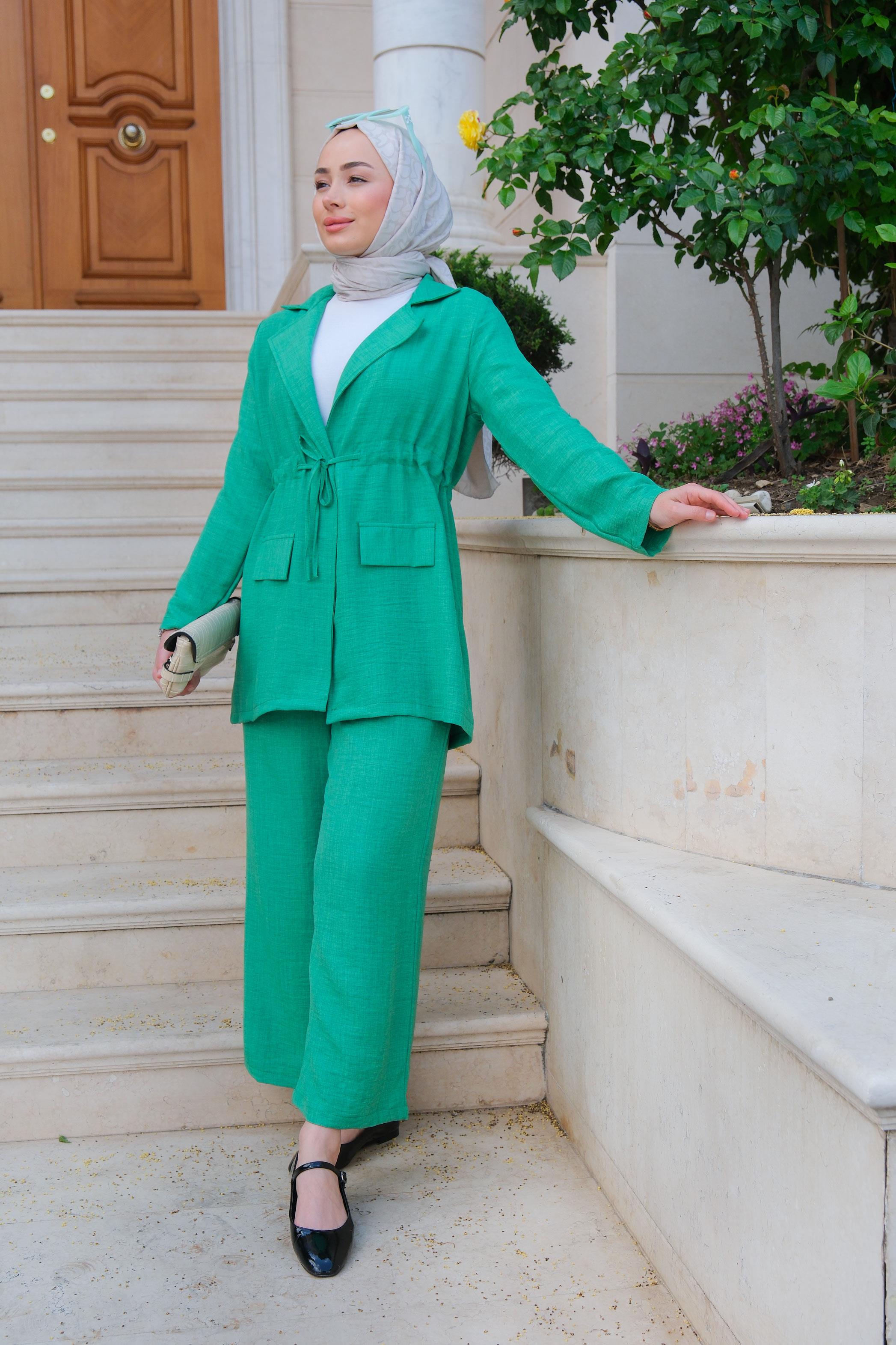 Bel Bağlamalı İkili Takım Yeşil