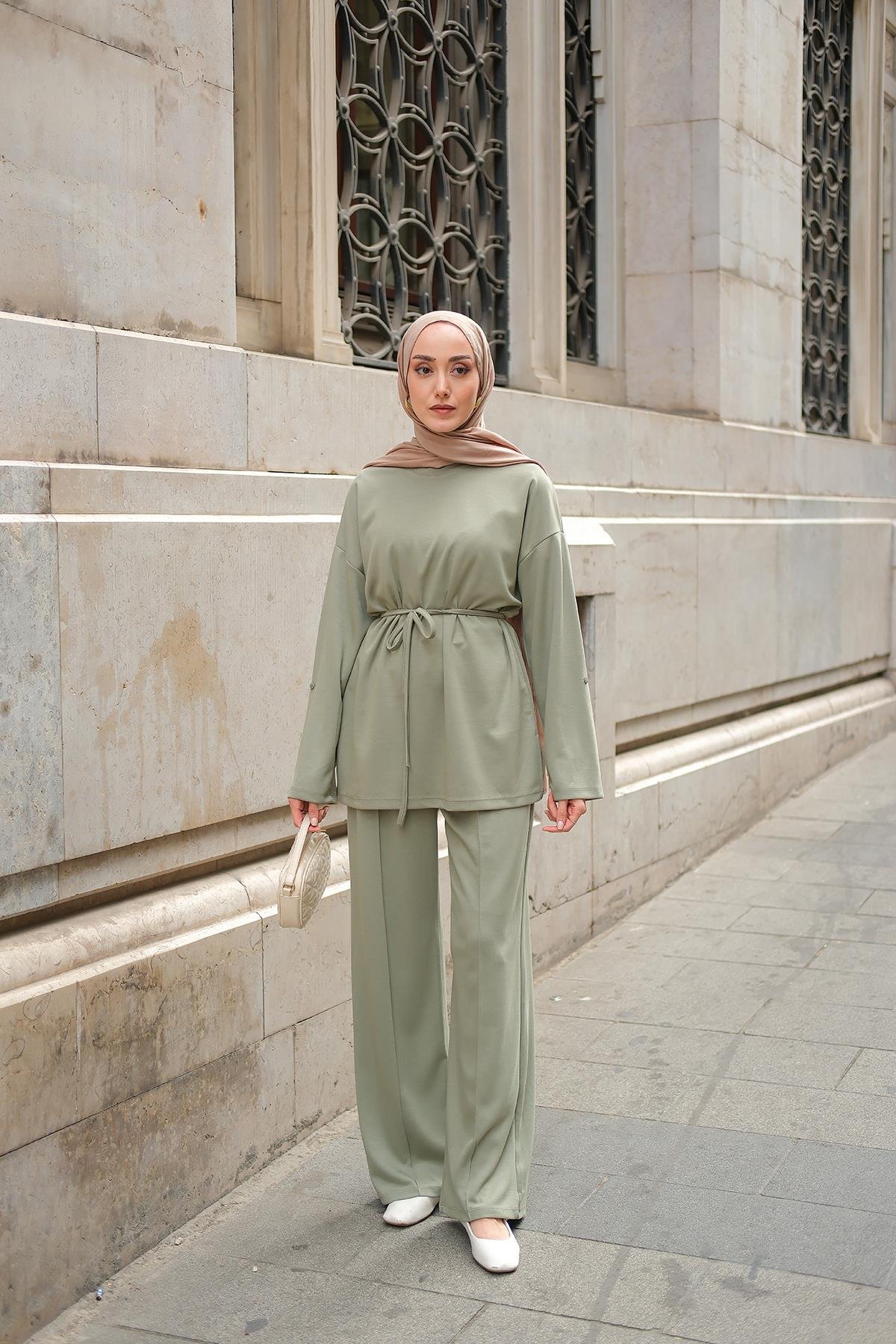 Bel Bağlamalı İkili Takım Yeşil