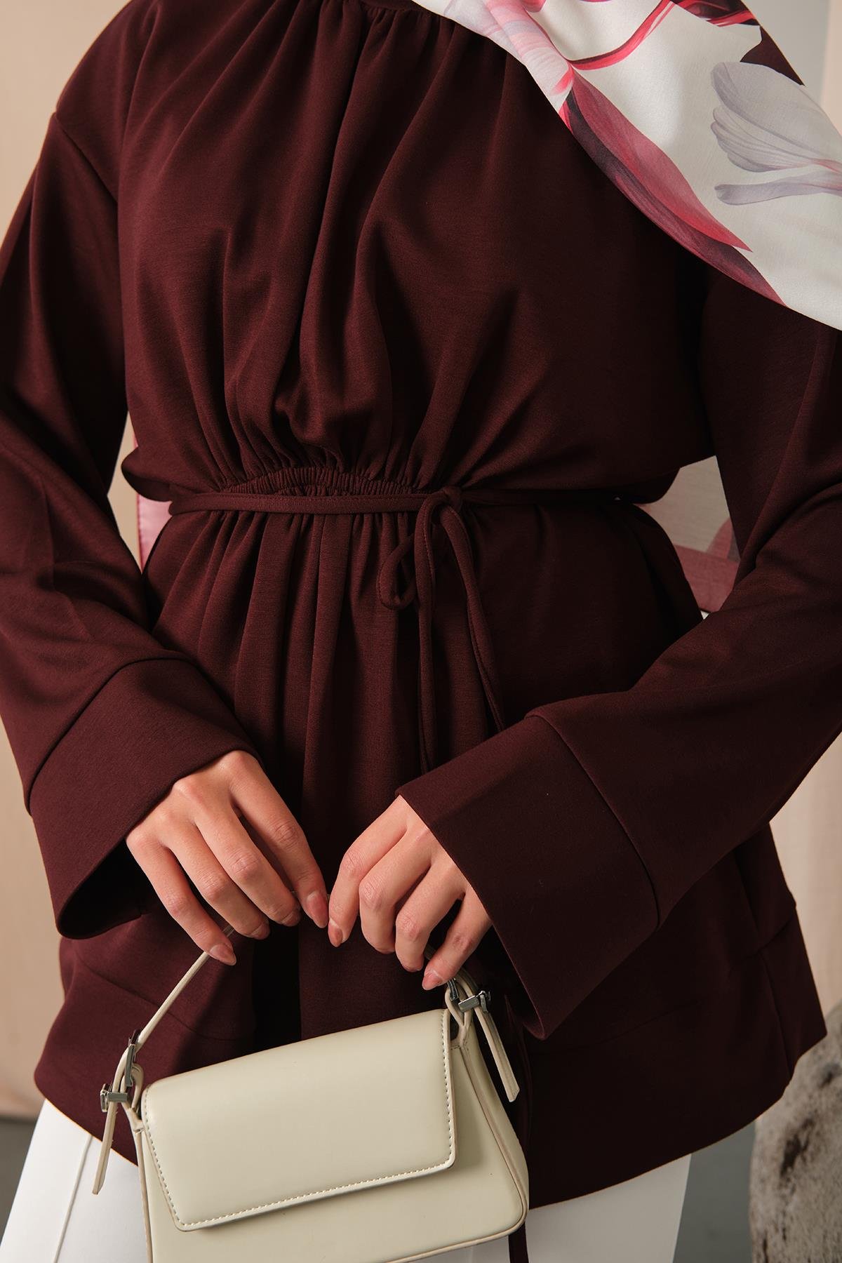 Beli Lastikli Tunik Bordo