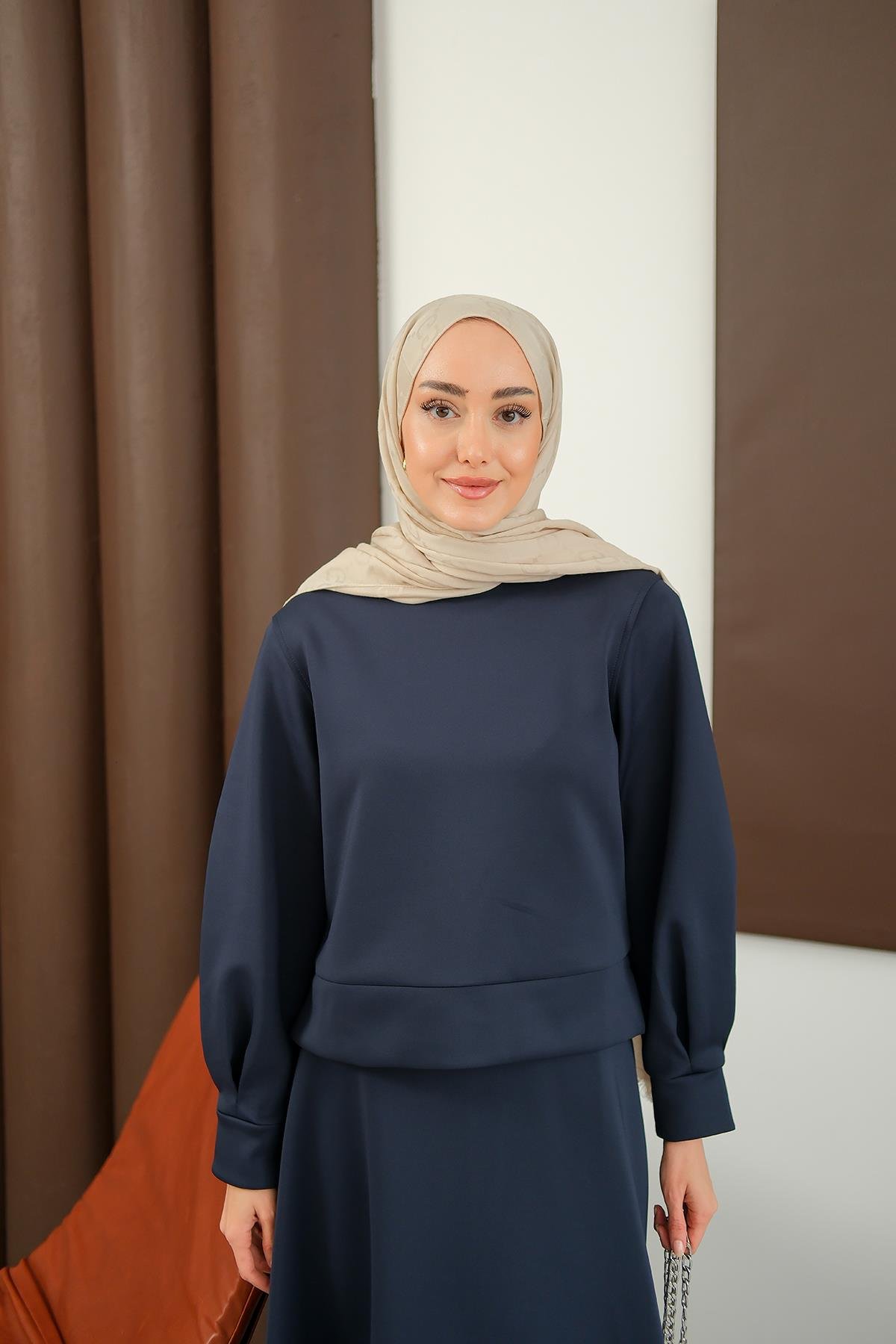 Bisiklet Yaka Scuba Takım Lacivert