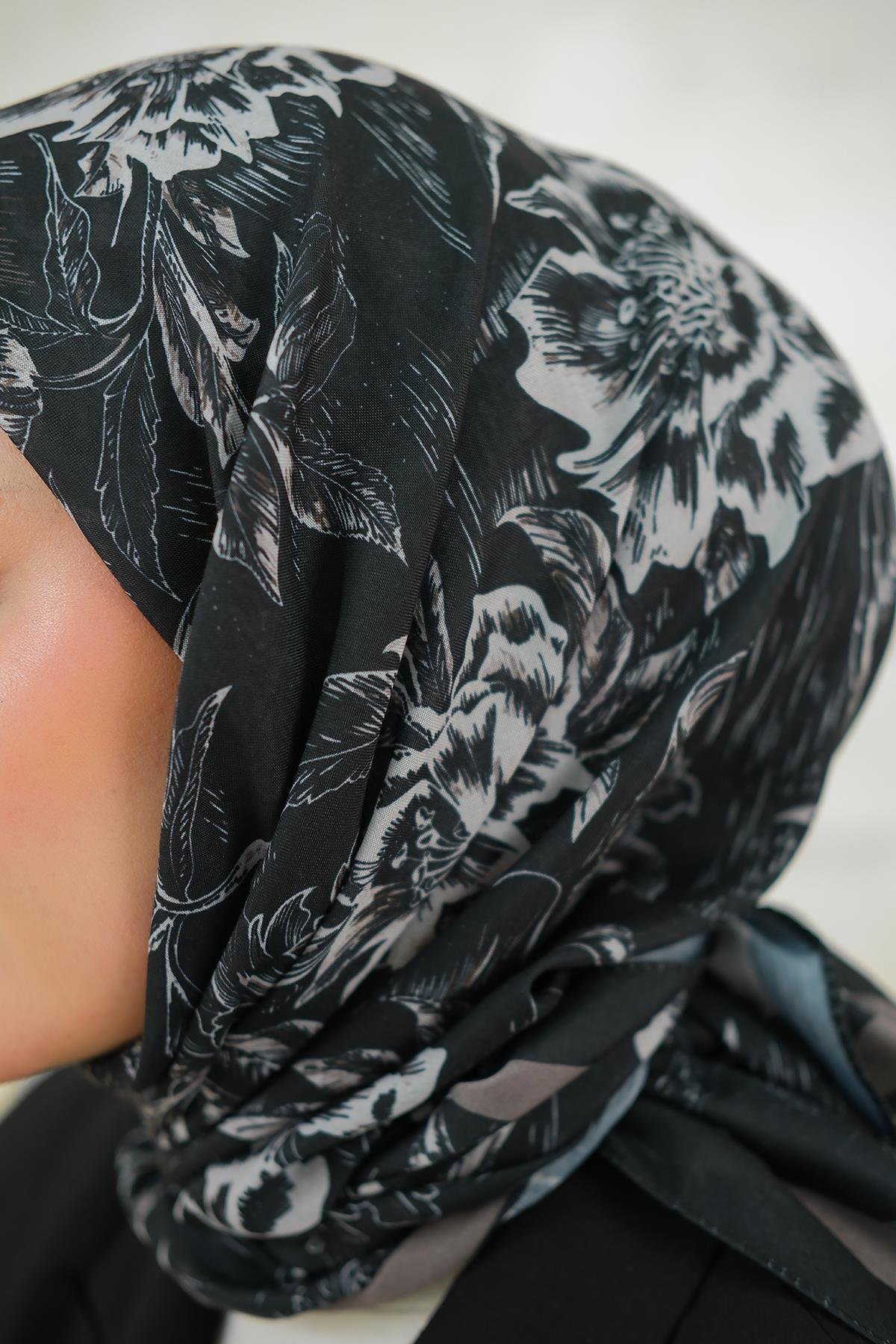 Botanik Soft Eşarp Antrasit