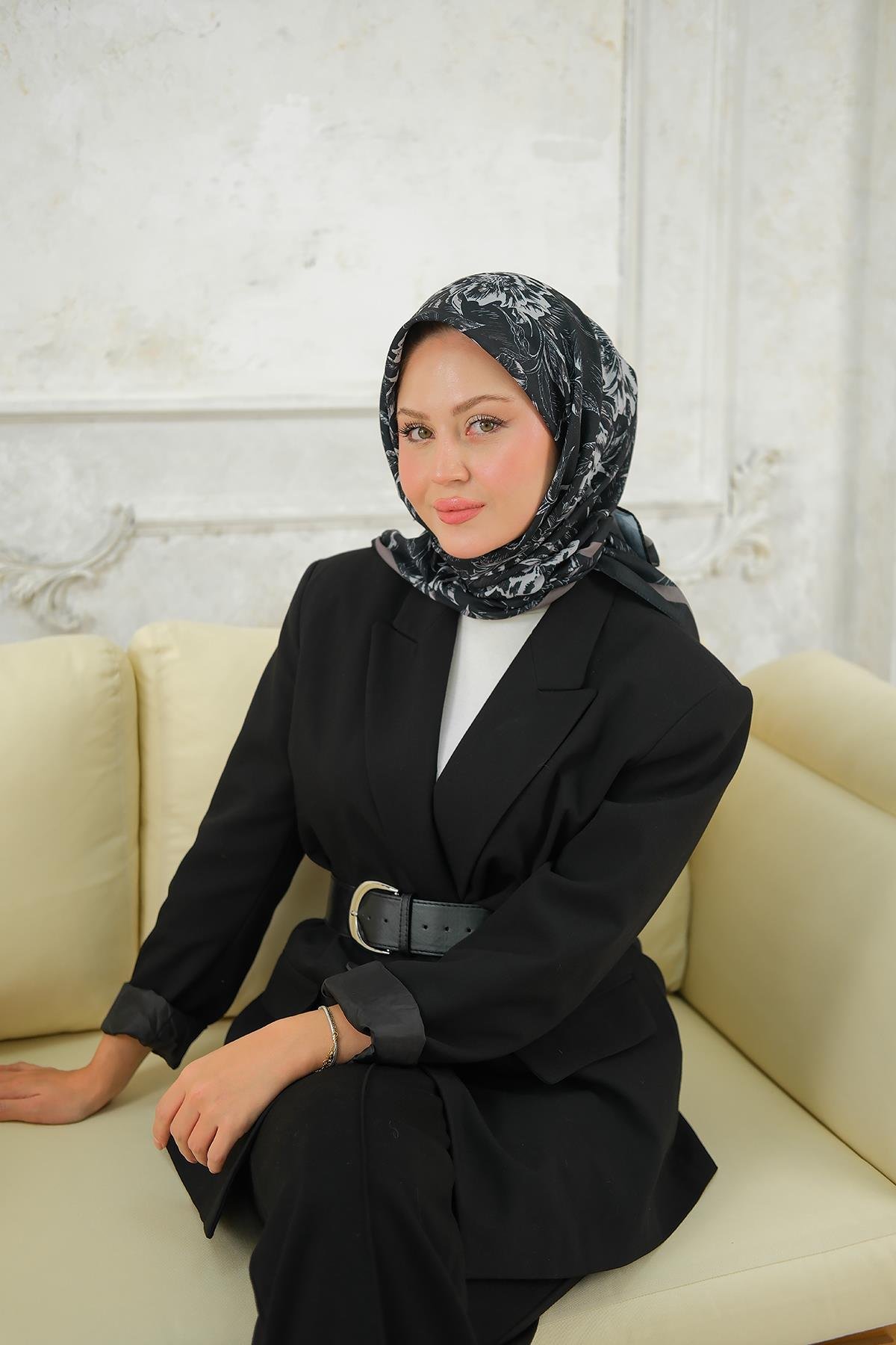 Botanik Soft Eşarp Antrasit