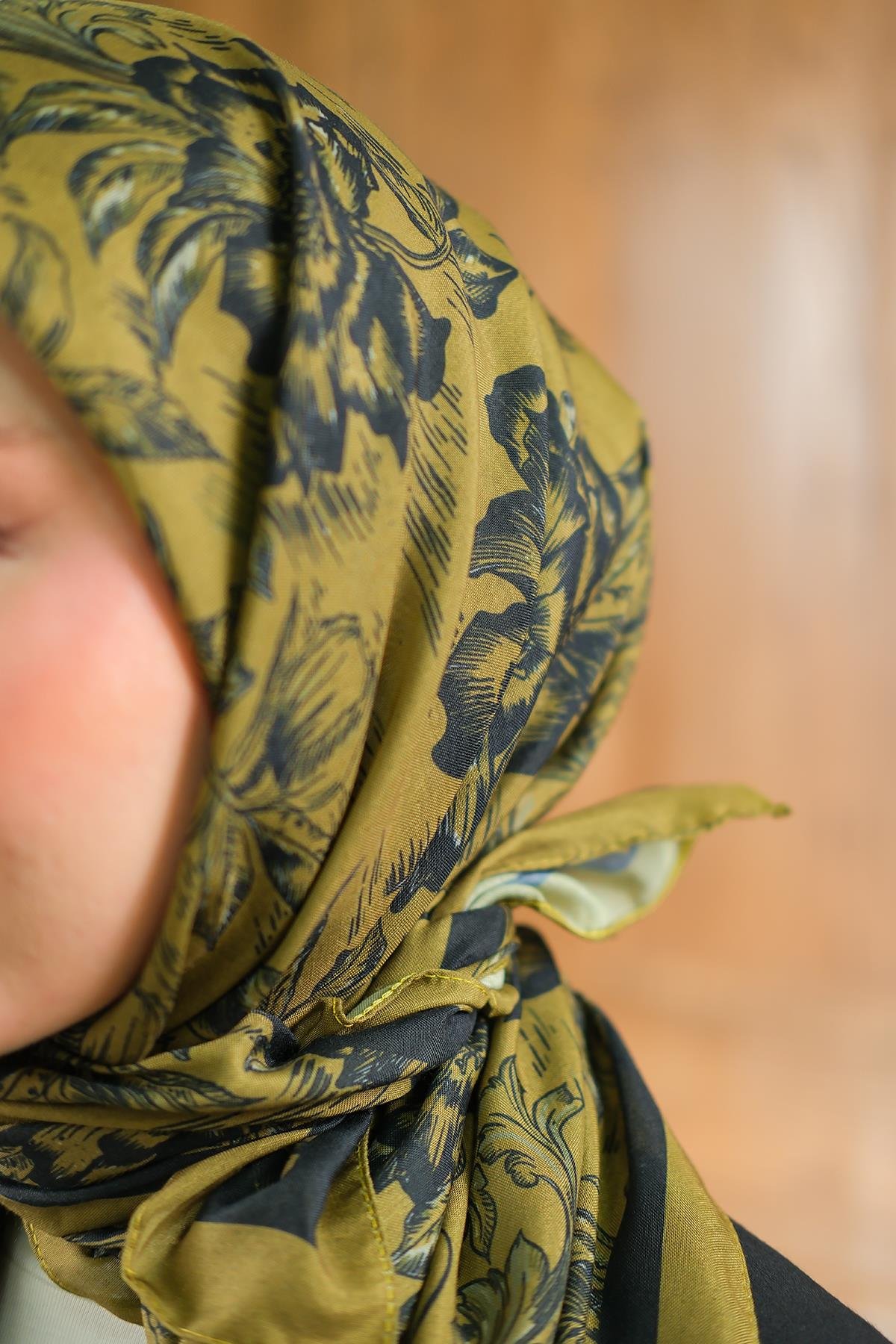 Botanik Soft Eşarp Yağ Yeşil