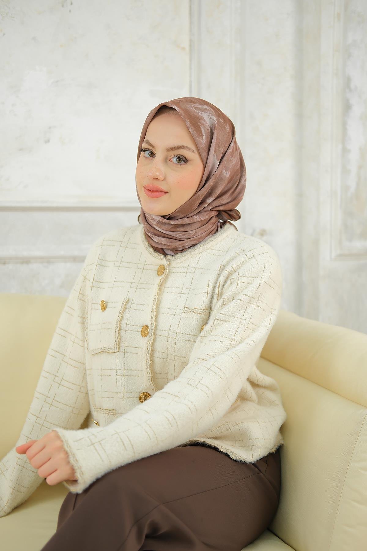 Bulut Soft Eşarp Kahverengi