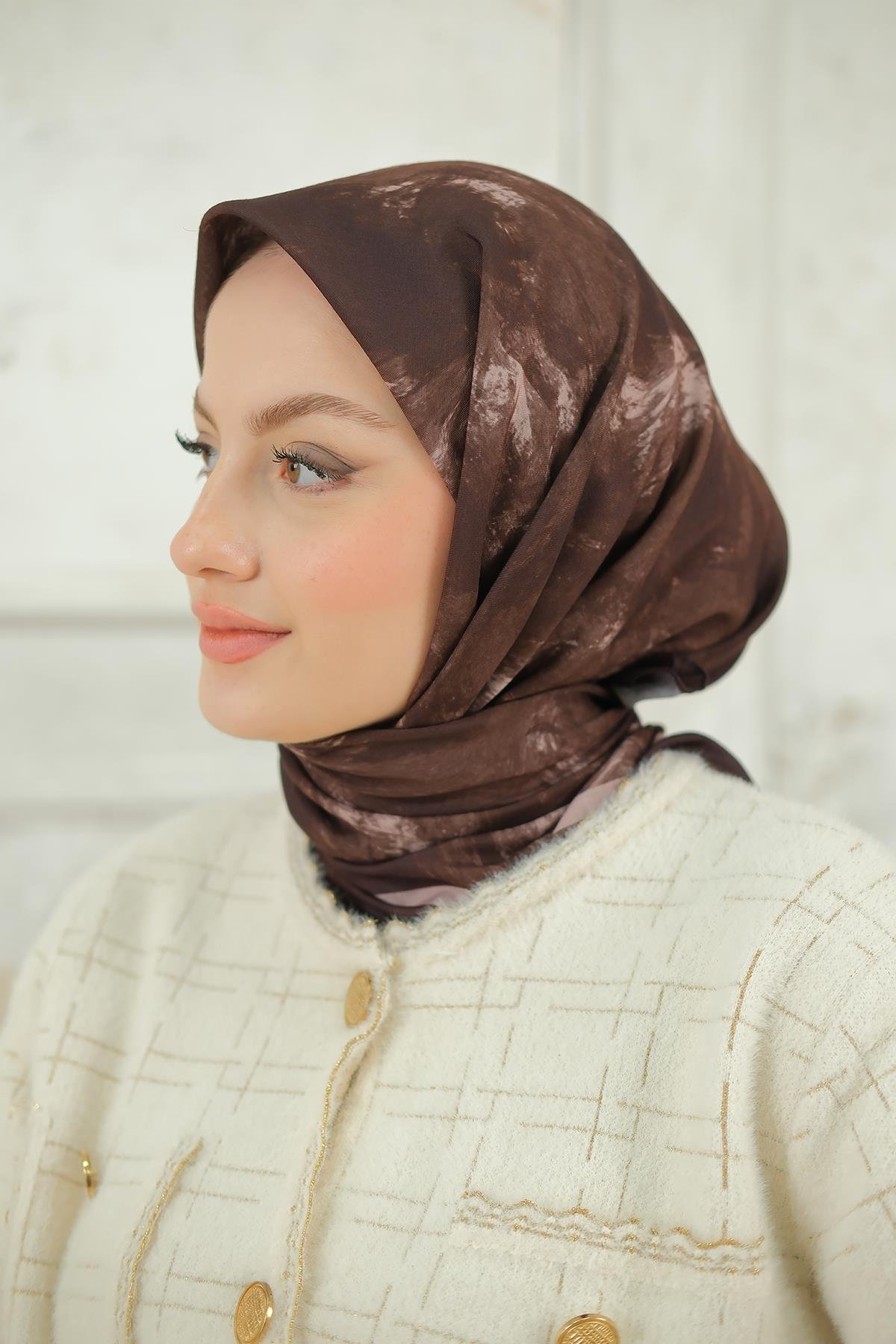 Bulut Soft Eşarp Koyu Kahve