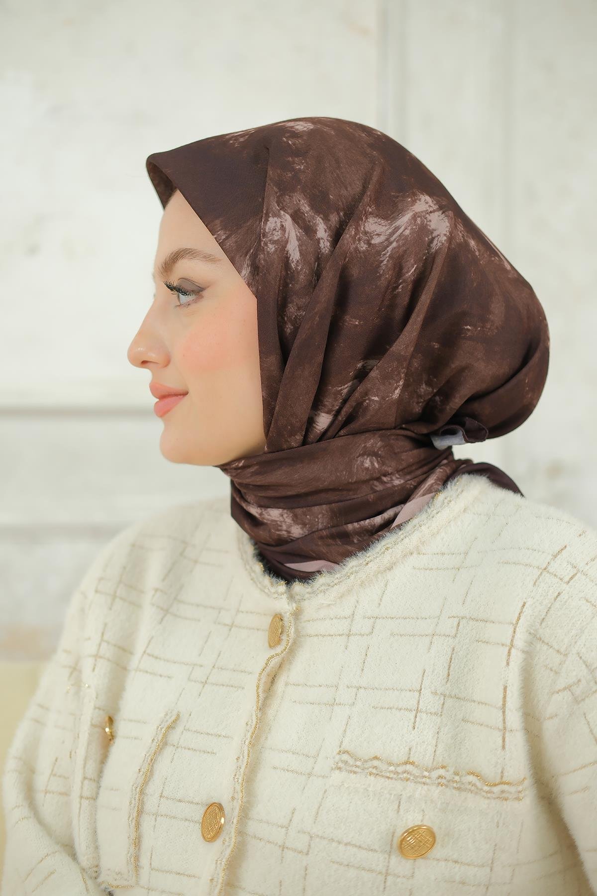 Bulut Soft Eşarp Koyu Kahve