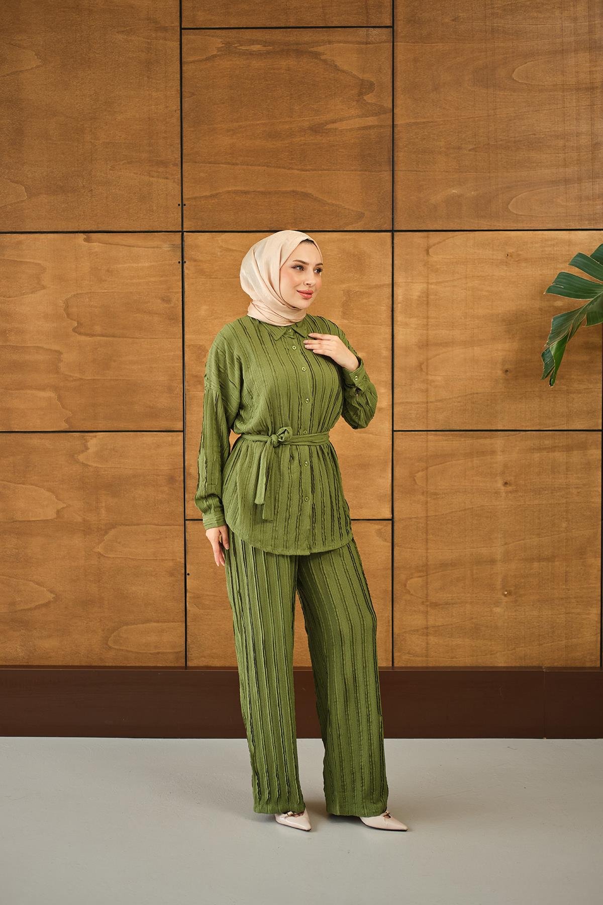 Büzgülü İkili Takım Yeşil