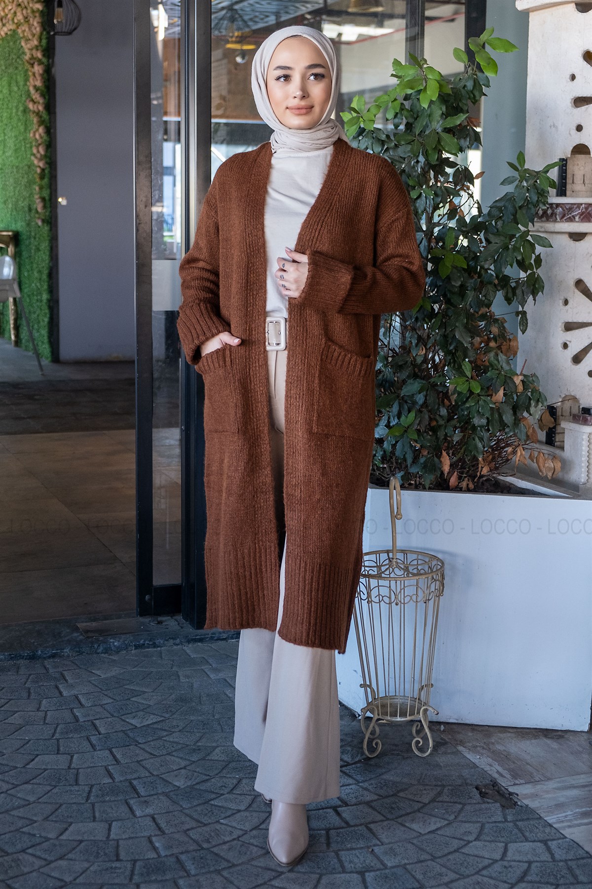 Uygun Fiyatlı CIFT CEPLI UZUN HIRKA KAHVERENGI | Loccomoda.com 