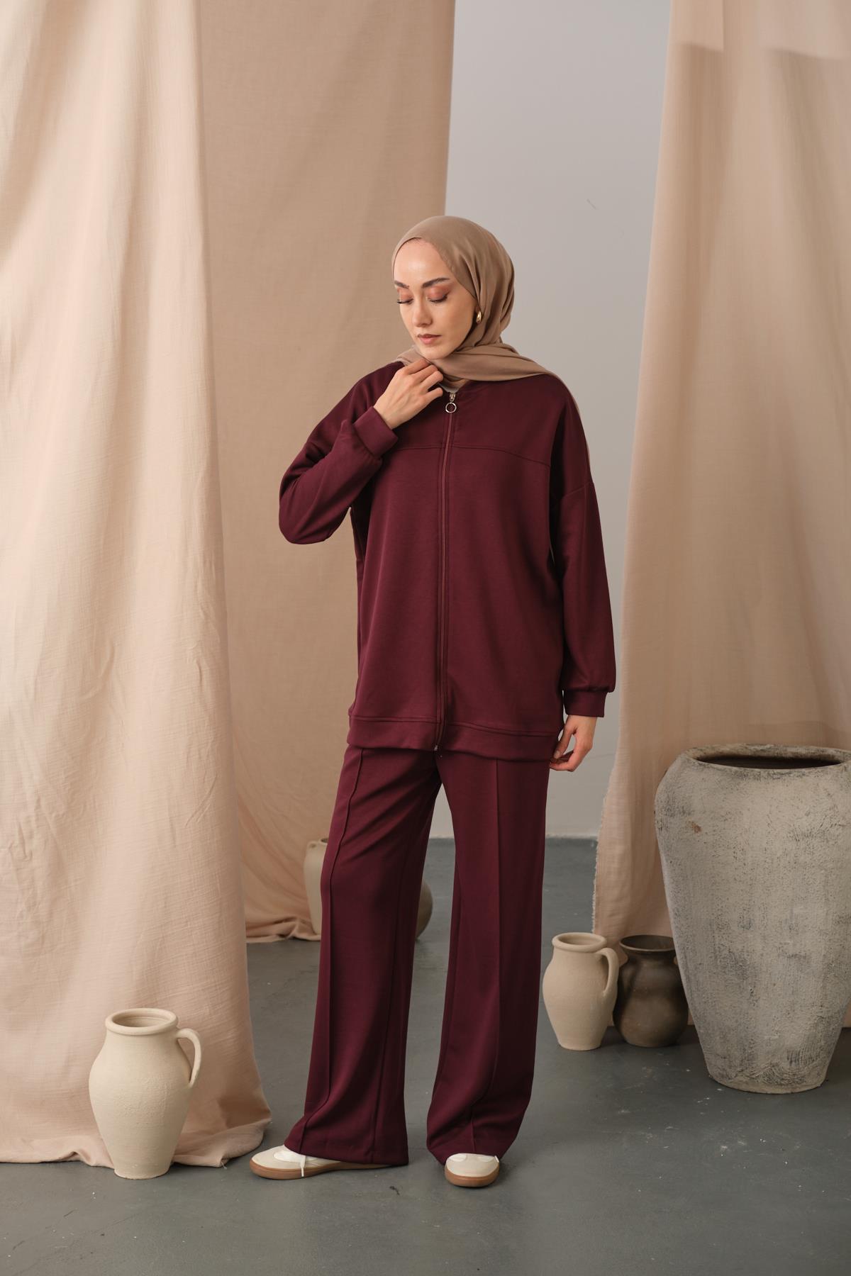 Cima Detay İkili Takım Bordo