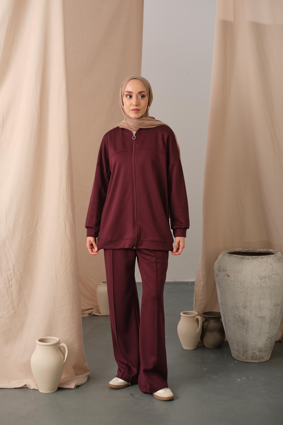 Cima Detay İkili Takım Bordo