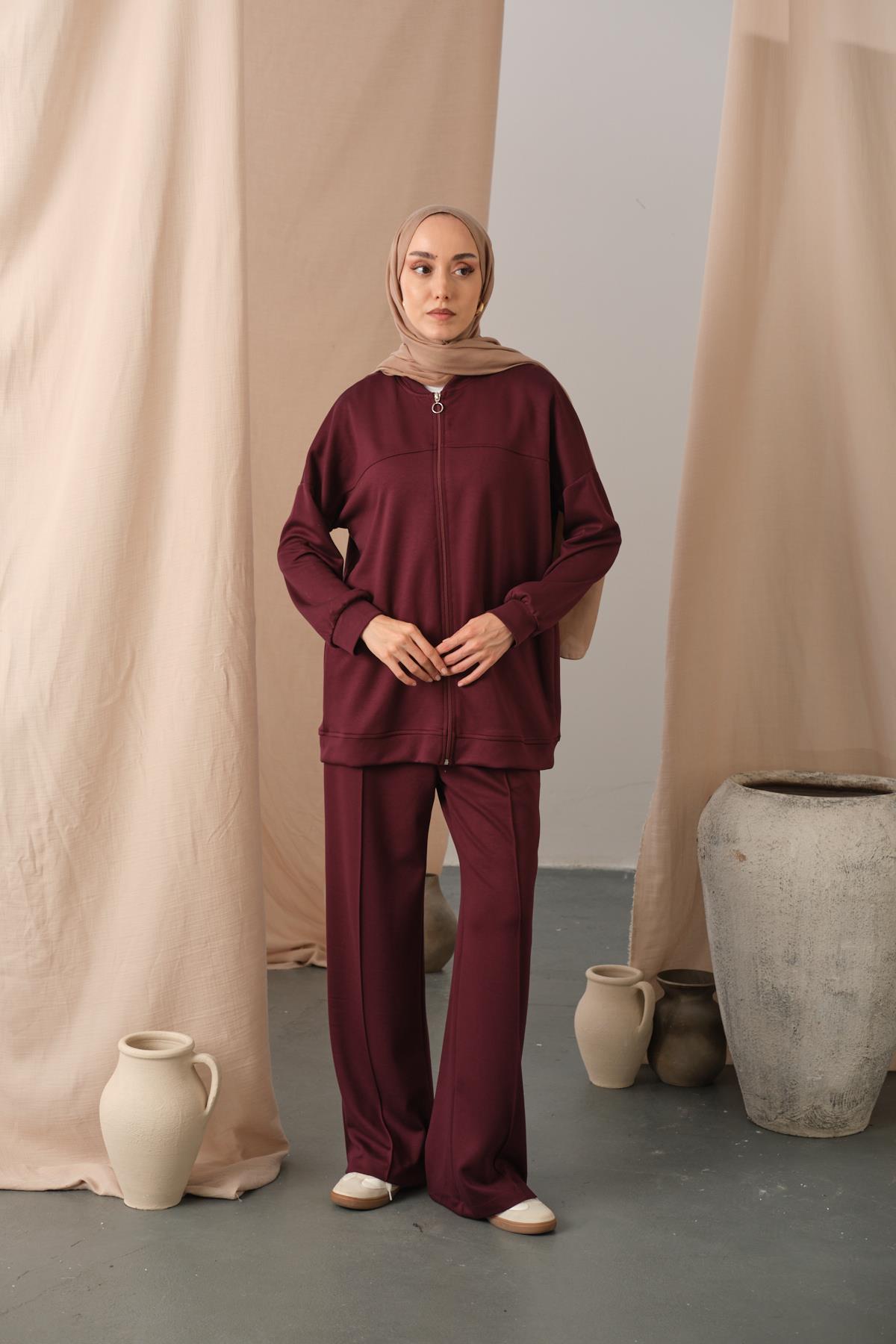 Cima Detay İkili Takım Bordo