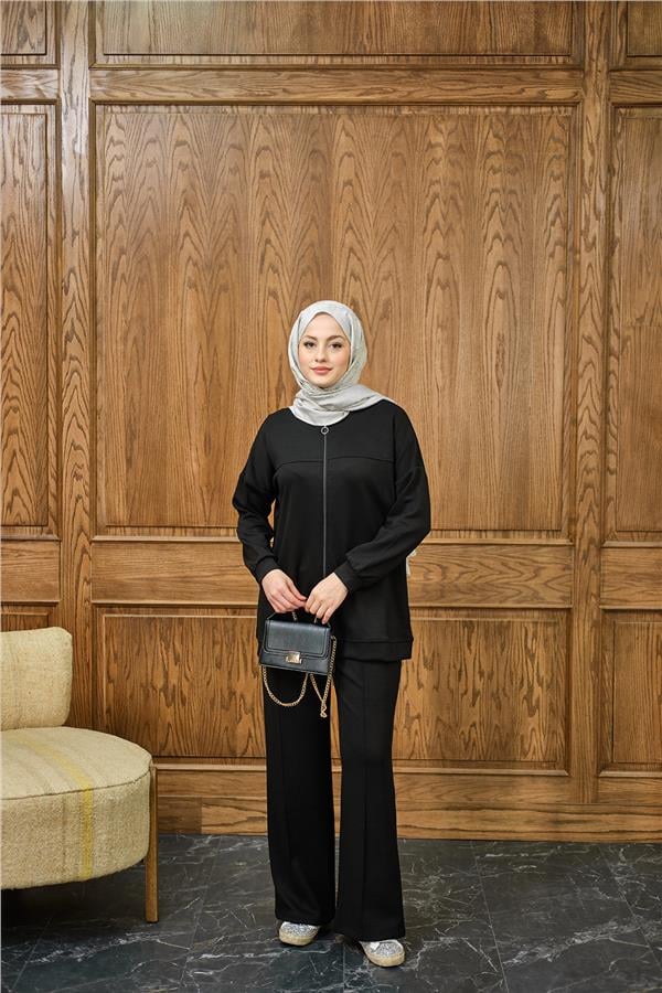 Cima Detay İkili Takım Siyah