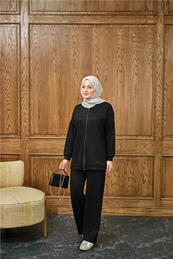 Cima Detay İkili Takım Siyah