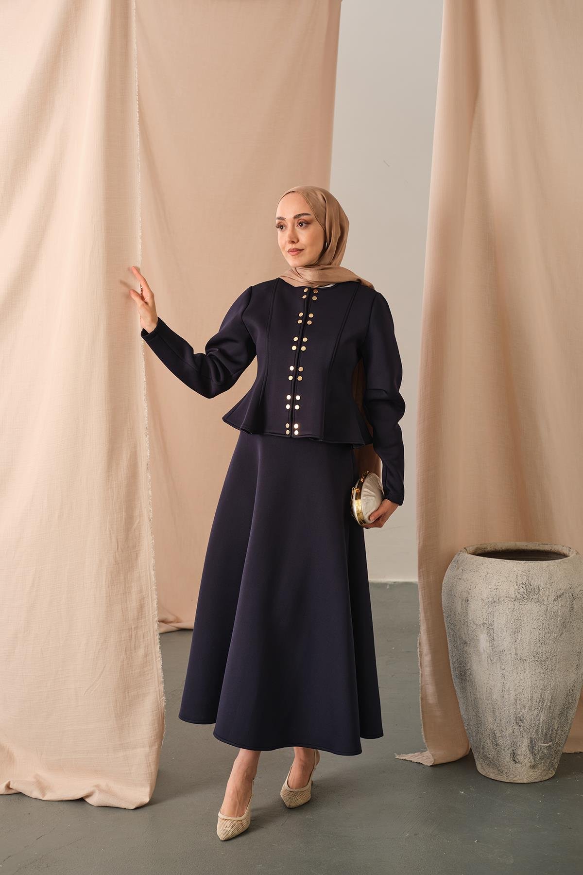 Çıtçıt Detaylı Takım Lacivert