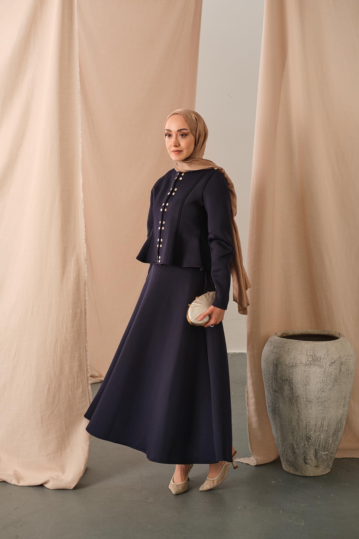 Çıtçıt Detaylı Takım Lacivert