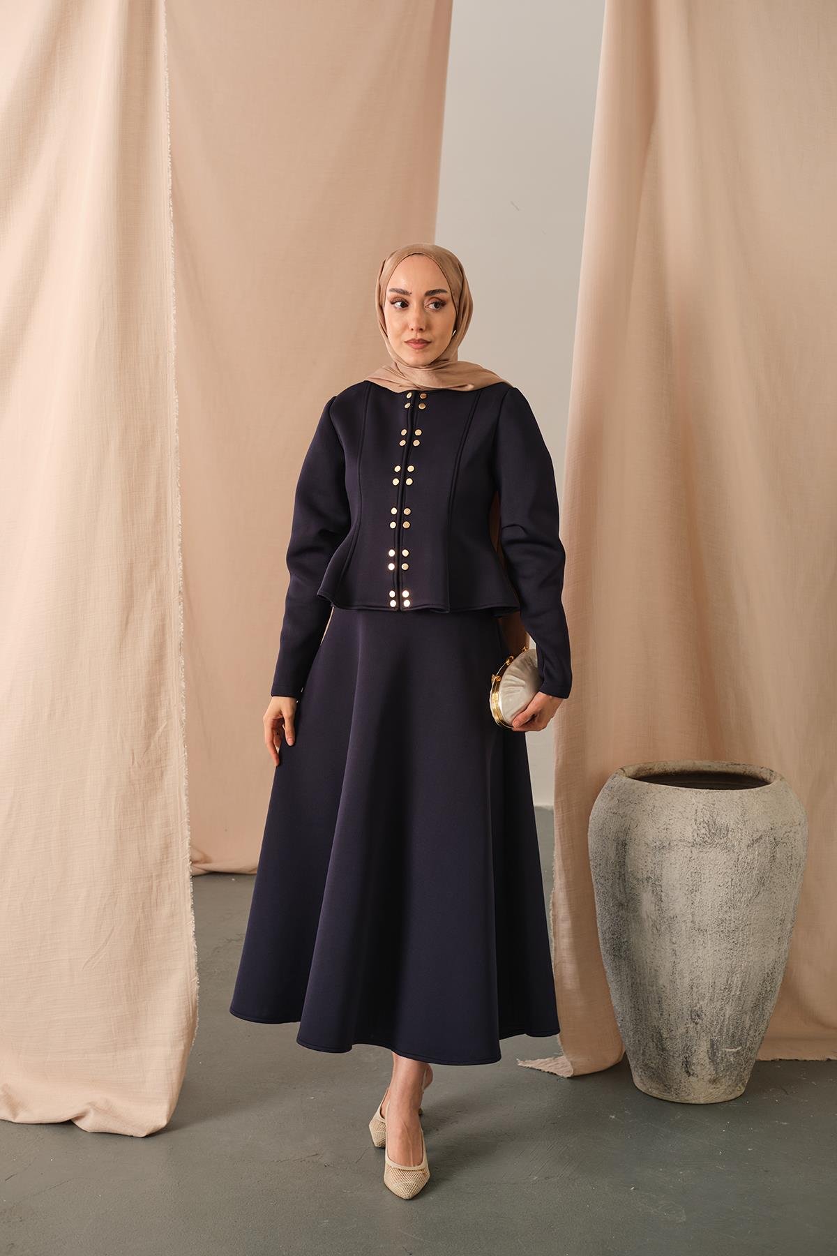 Çıtçıt Detaylı Takım Lacivert