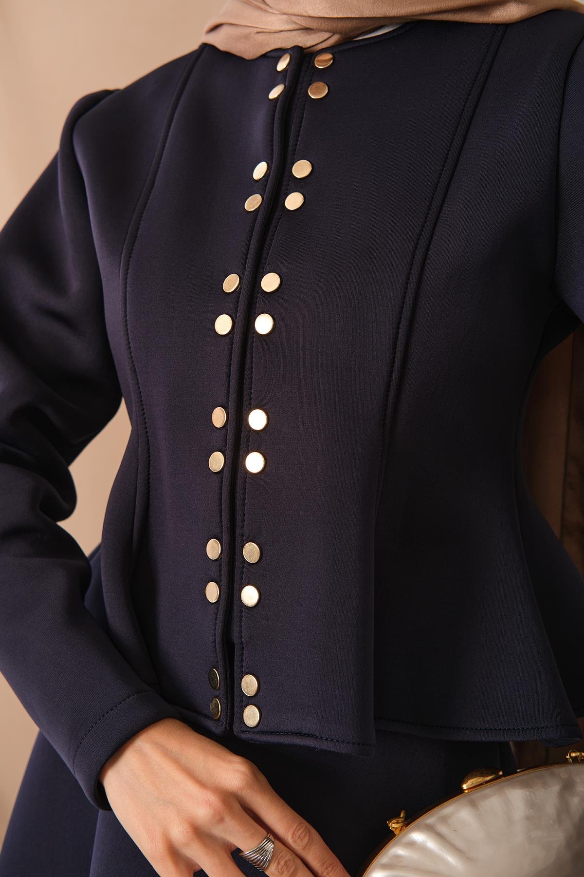 Çıtçıt Detaylı Takım Lacivert