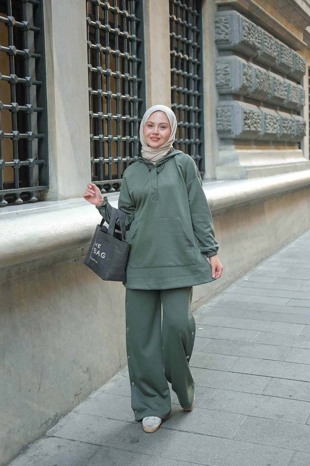 Çıtçıt Kapüşonlu Takım Haki Yeşil