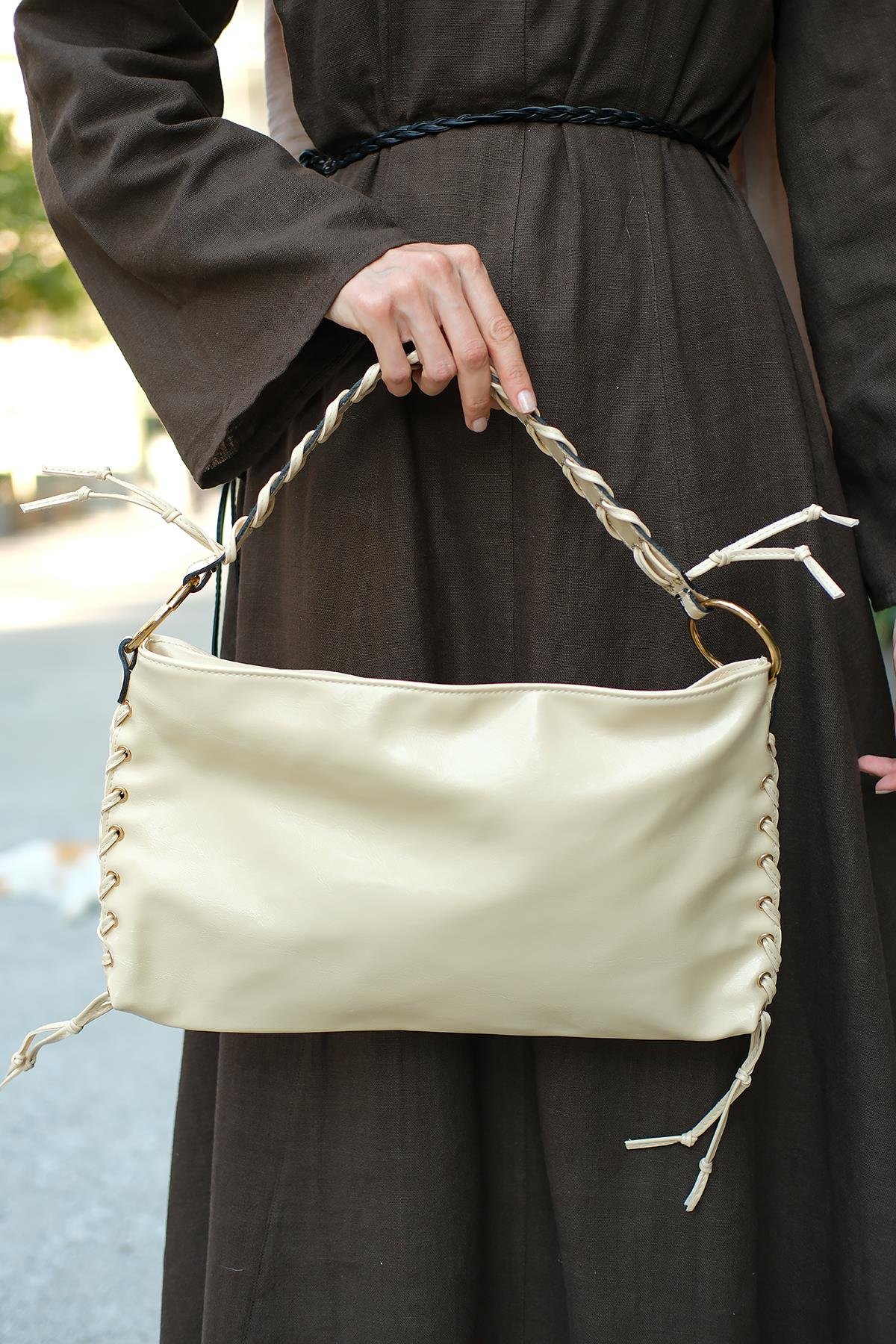 Çoban Dikişli Çanta Sarı