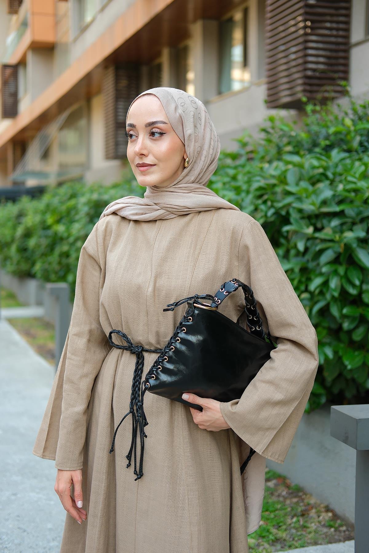 Çoban Dikişli Çanta Siyah