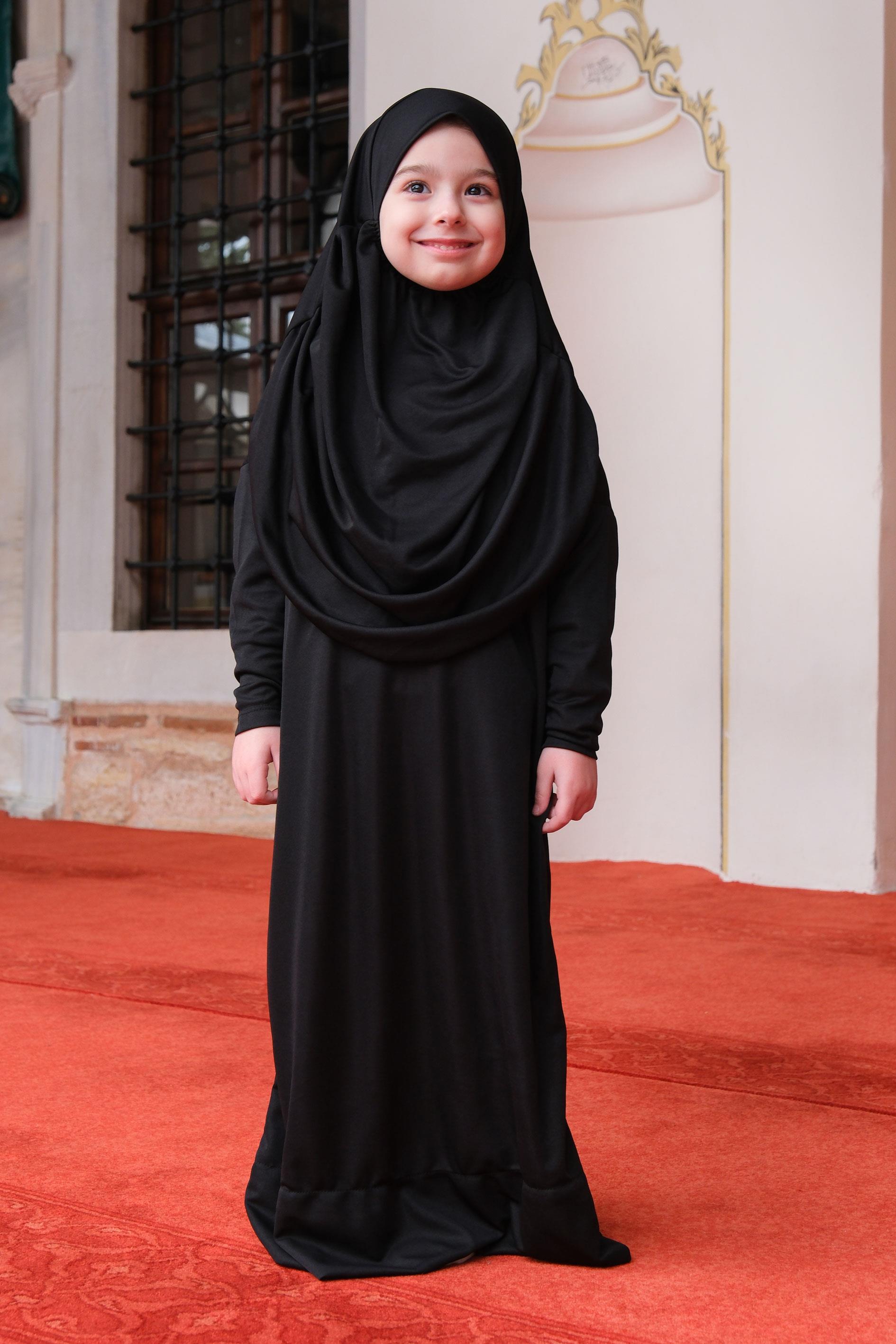 Çocuk Namaz Elbisesi Siyah