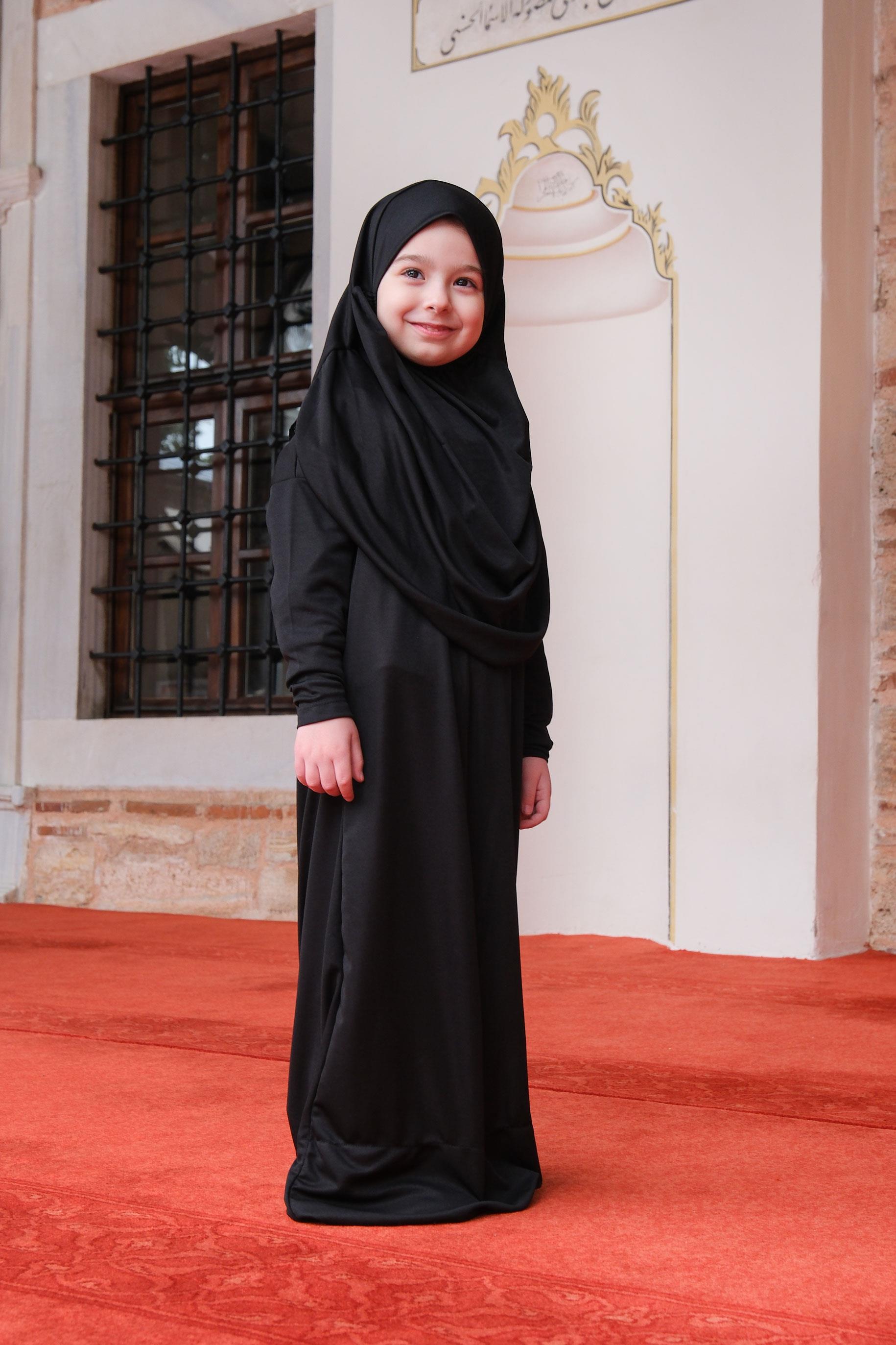 Çocuk Namaz Elbisesi Siyah
