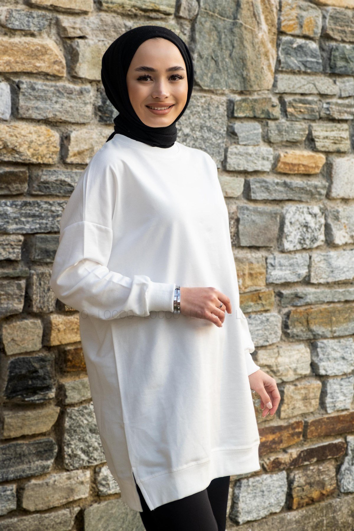 Uygun Fiyatlı DUZ TUNIK  BEYAZ | Loccomoda.com 