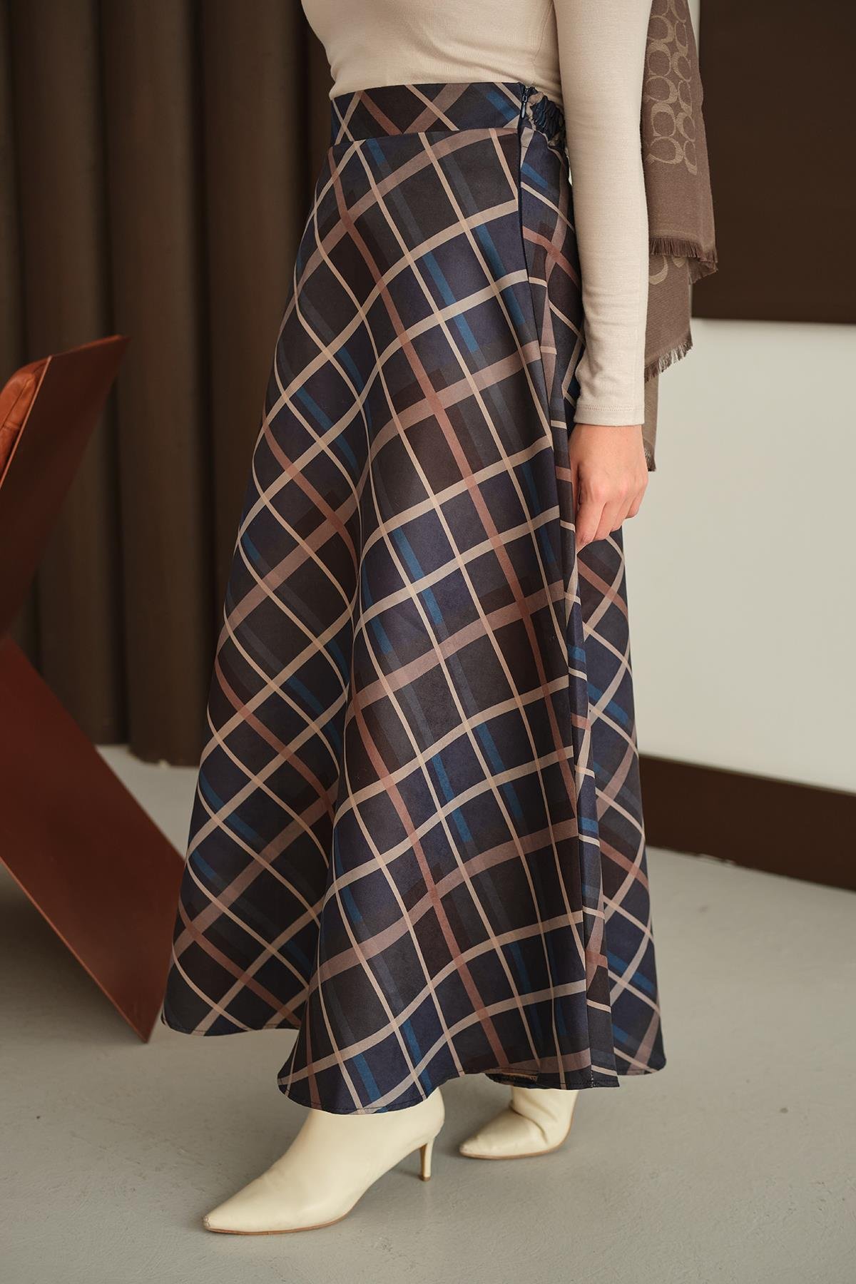 Ekose Desen Etek Füme