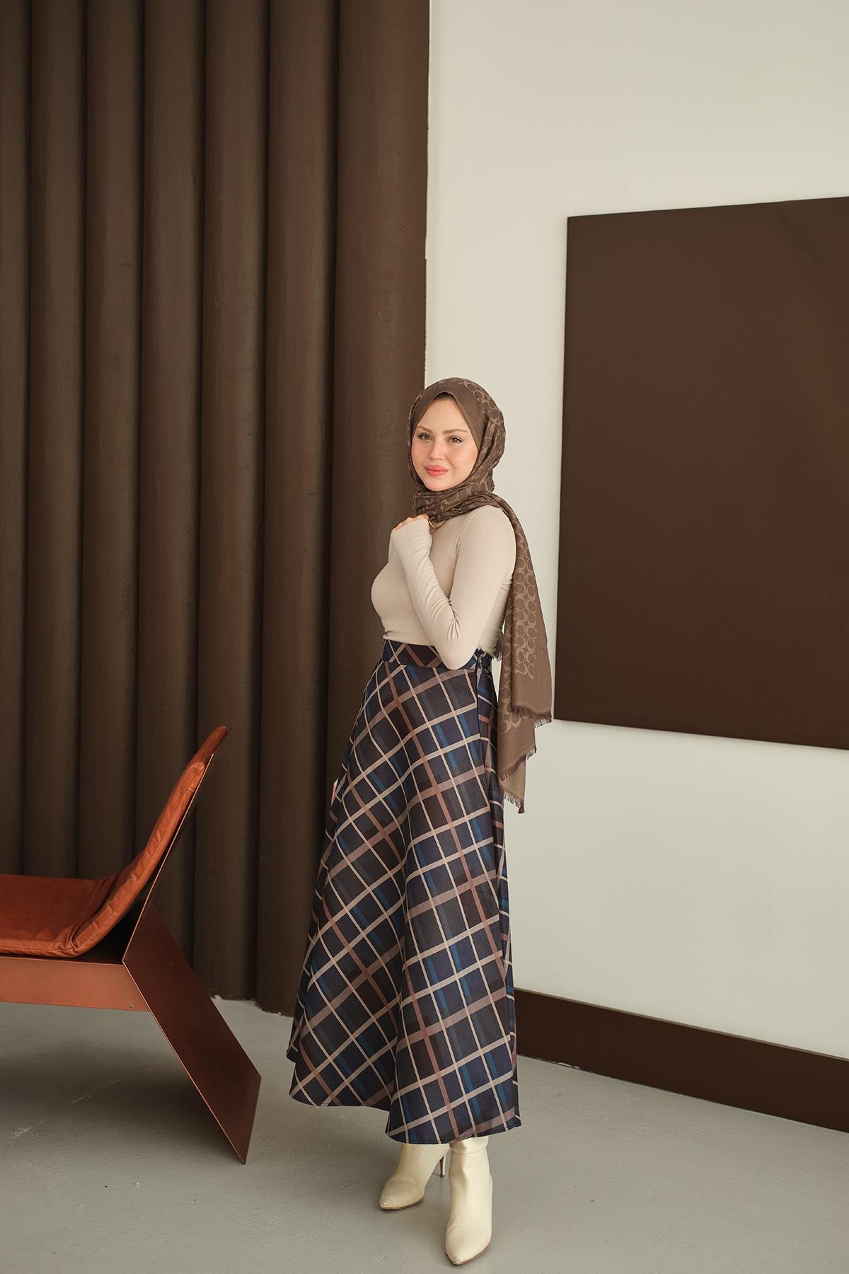 Ekose Desen Etek Füme