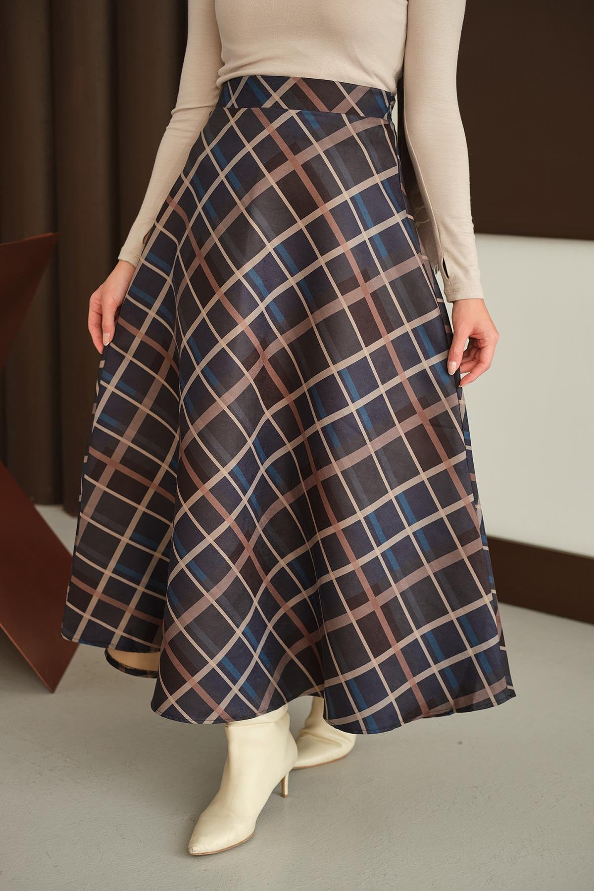 Ekose Desen Etek Füme