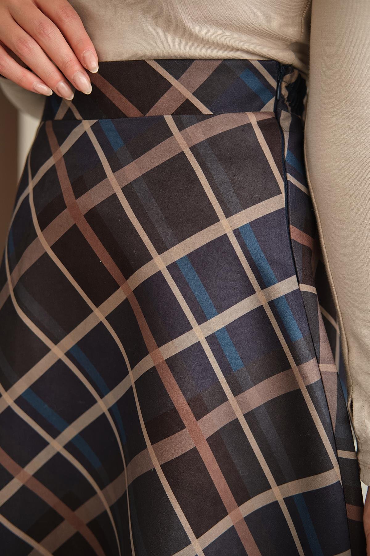 Ekose Desen Etek Füme