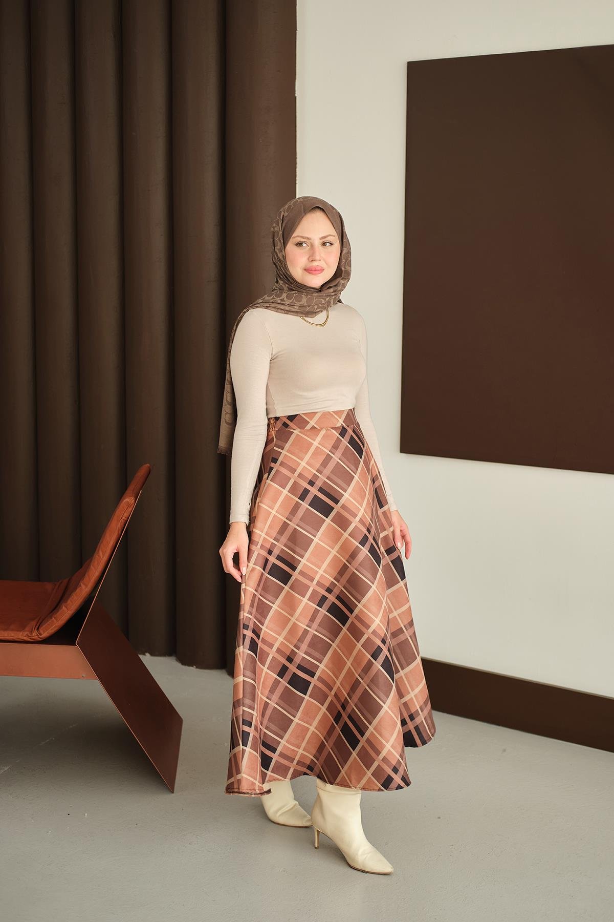 Ekose Desen Etek Taba