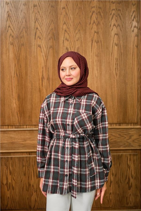 Ekose Desen Gömlek Yeşil