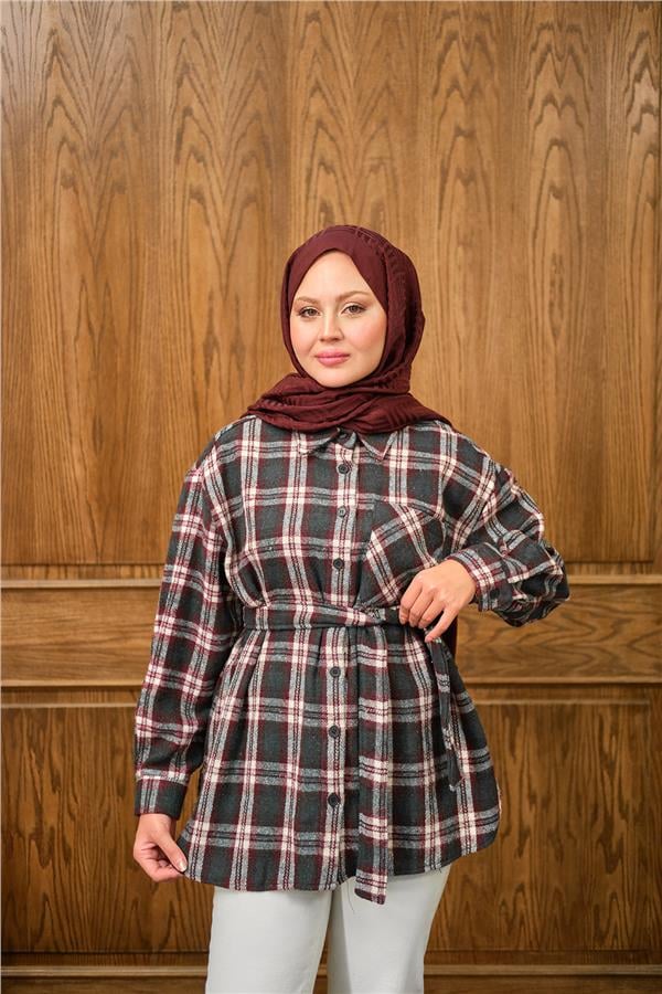 Ekose Desen Gömlek Yeşil