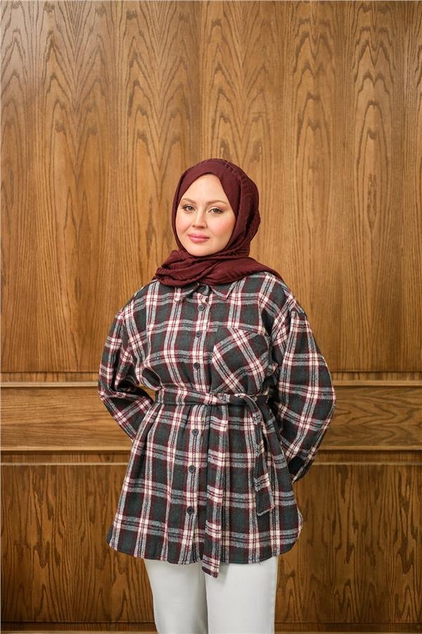 Ekose Desen Gömlek Yeşil