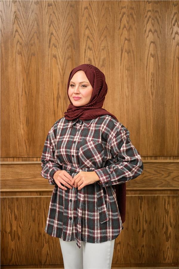 Ekose Desen Gömlek Yeşil