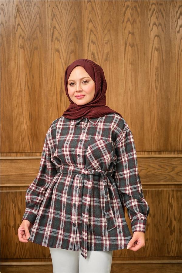 Ekose Desen Gömlek Yeşil