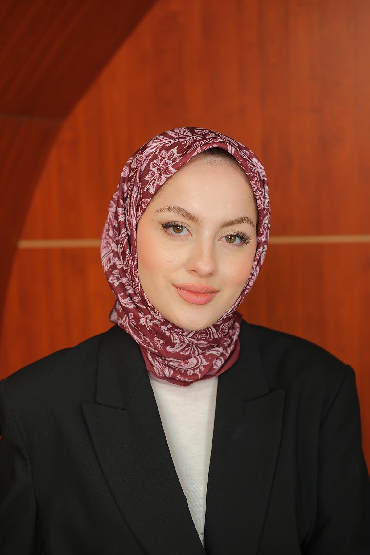 Etnik Desen Soft Şal Bordo