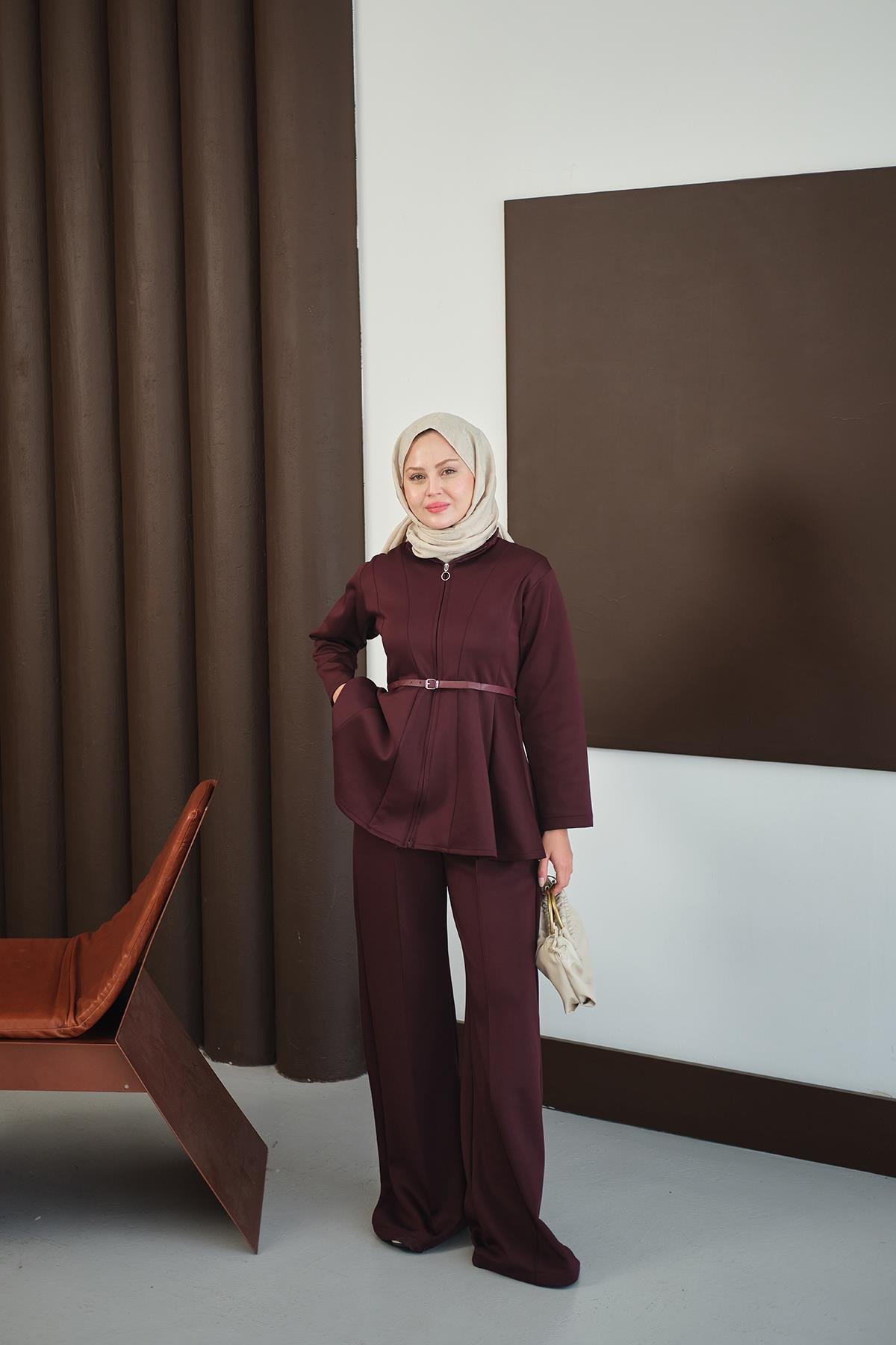 Femuarlı Scuba Takım Bordo