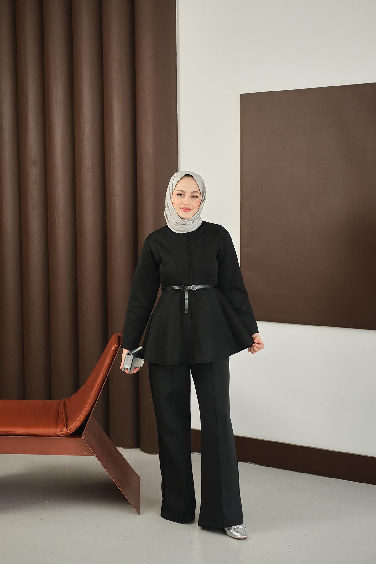 Femuarlı Scuba Takım Siyah