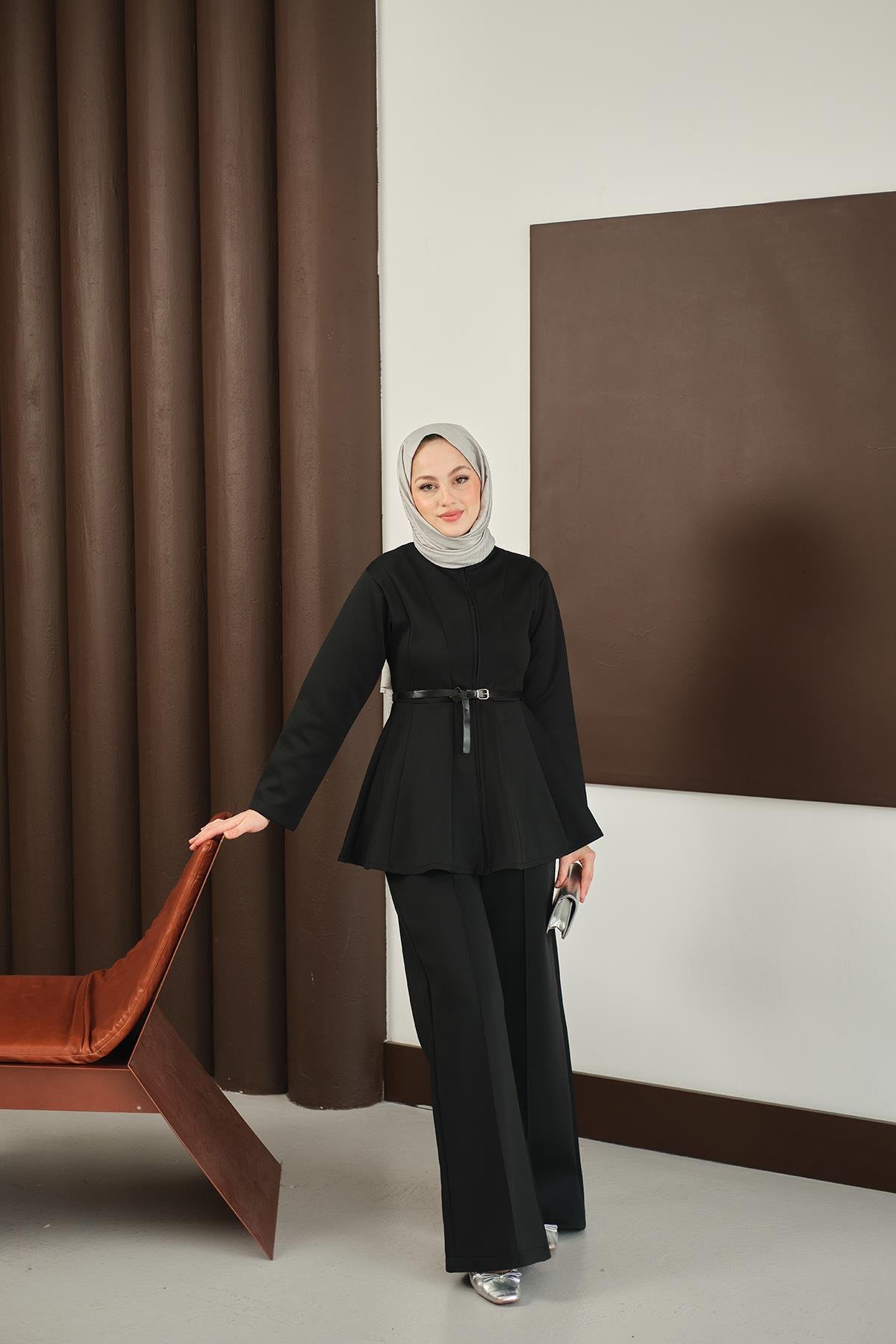 Femuarlı Scuba Takım Siyah