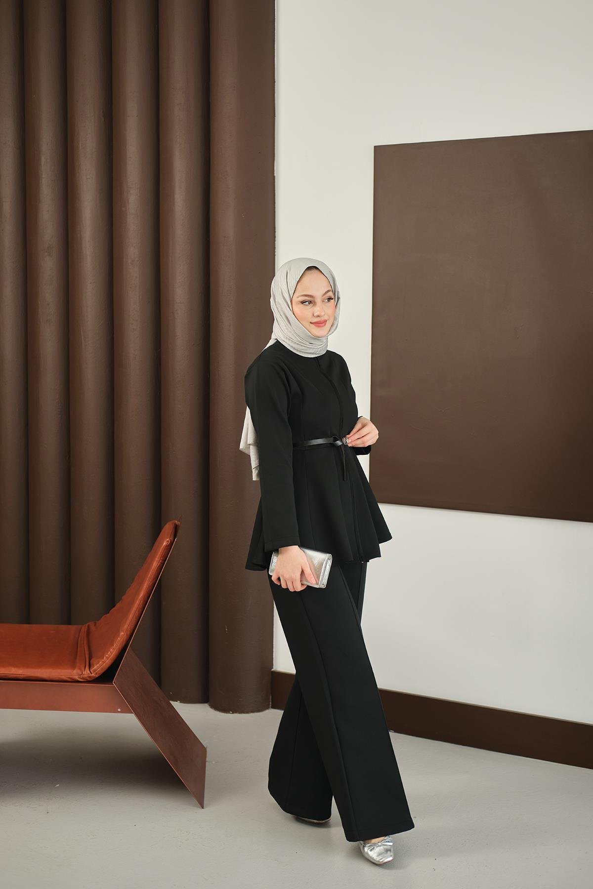 Femuarlı Scuba Takım Siyah