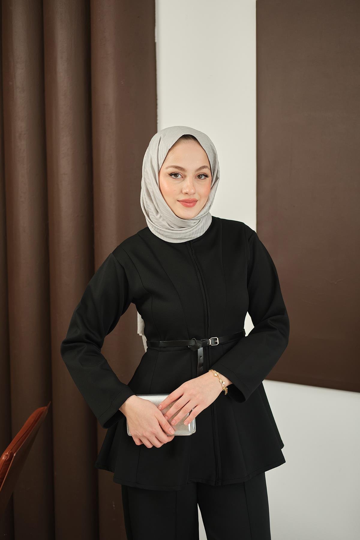 Femuarlı Scuba Takım Siyah