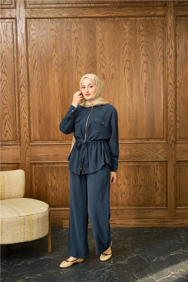 Fermuarlı İkili Takım Lacivert