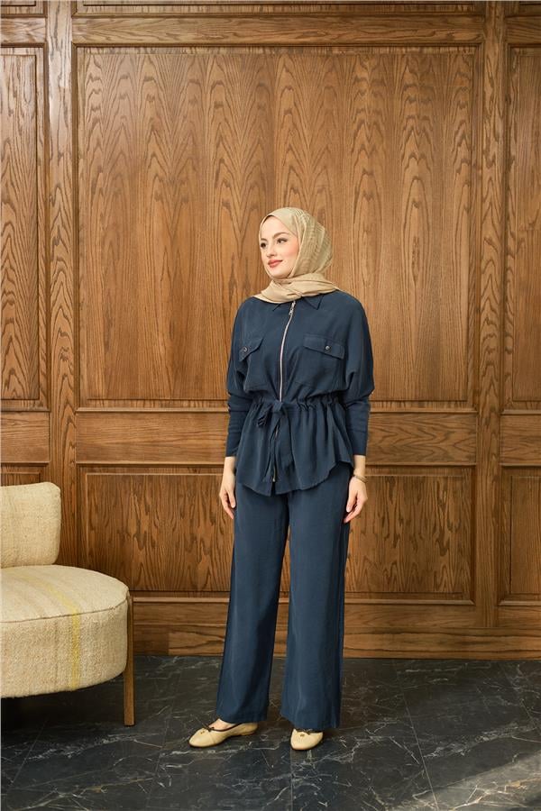 Fermuarlı İkili Takım Lacivert