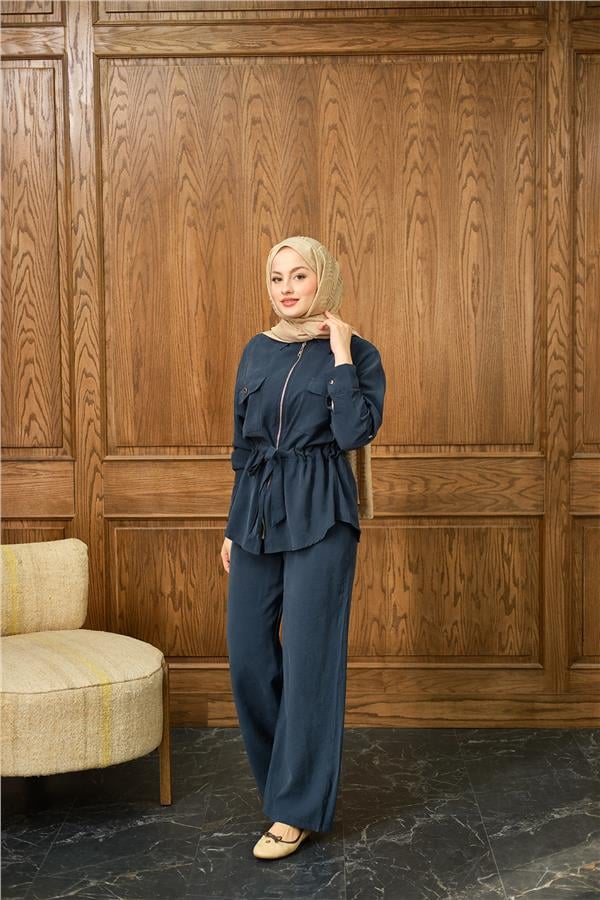 Fermuarlı İkili Takım Lacivert