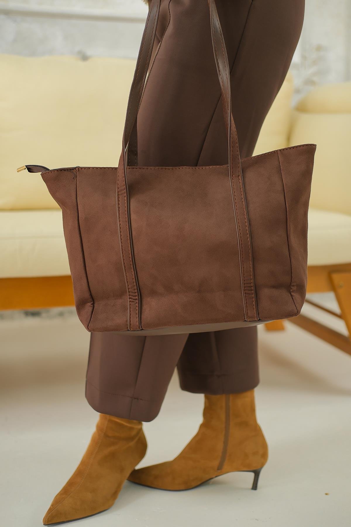 Gabriel Yavrulu Baget Çanta Acı Kahve